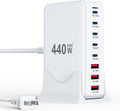 USB C Charger Block 440W Charging Station Hub - 8 Port Fast Charger