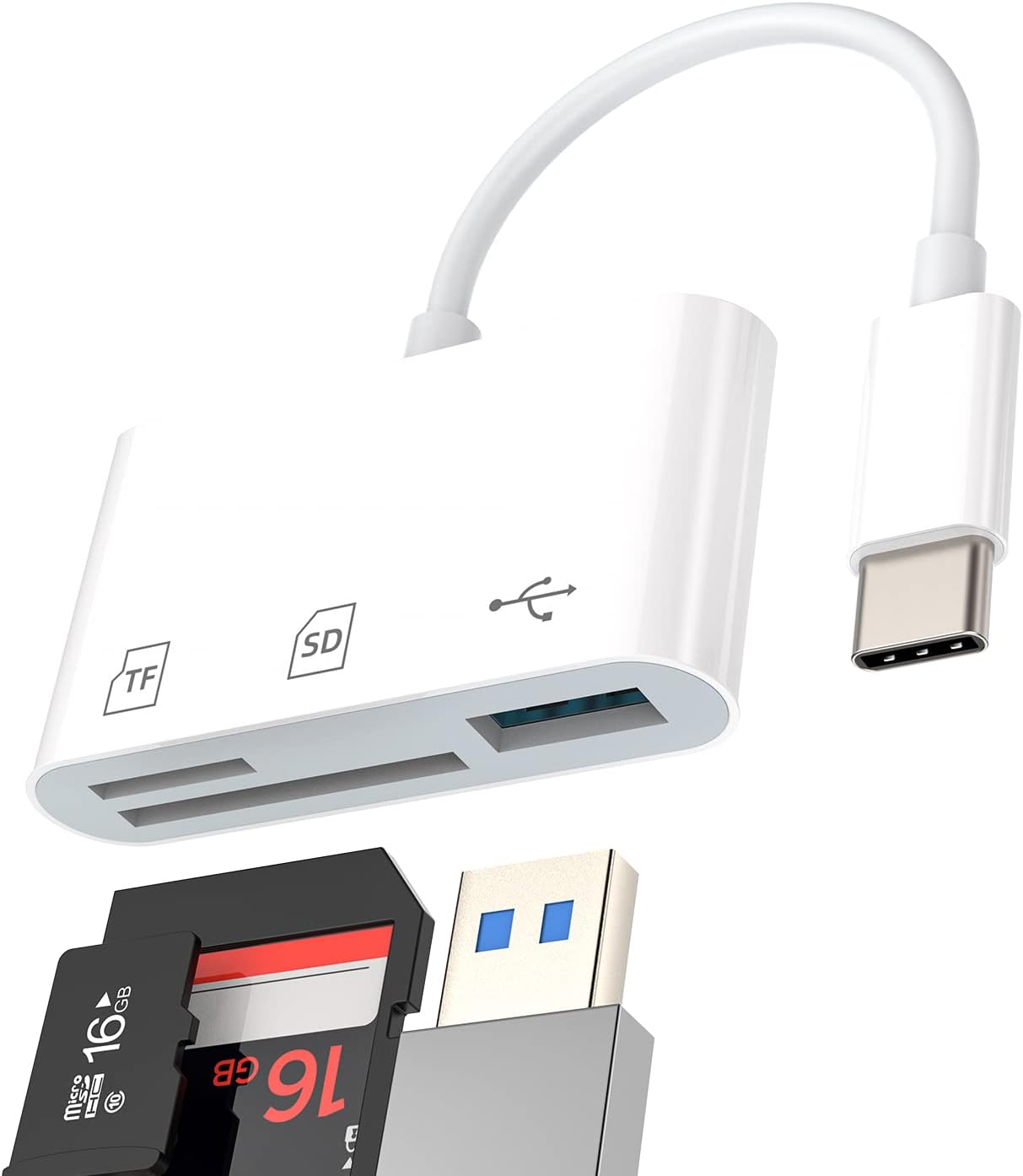 3-in-1 OTG USB C Adapter & Card Reader - Lightning Fast!