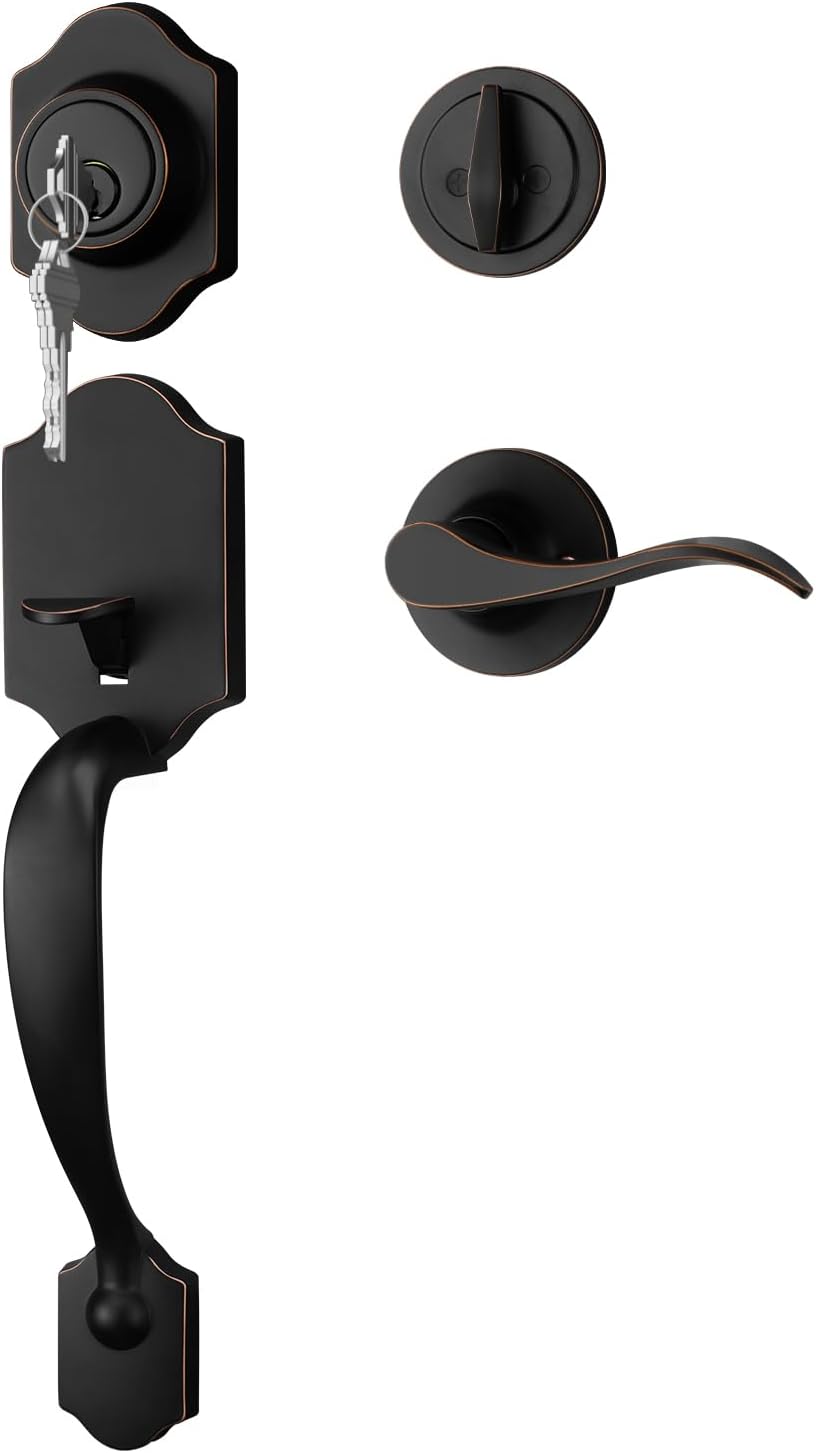Goldenwarm Front Door Lock Set - Oil-Rubbed Bronze Elegance
