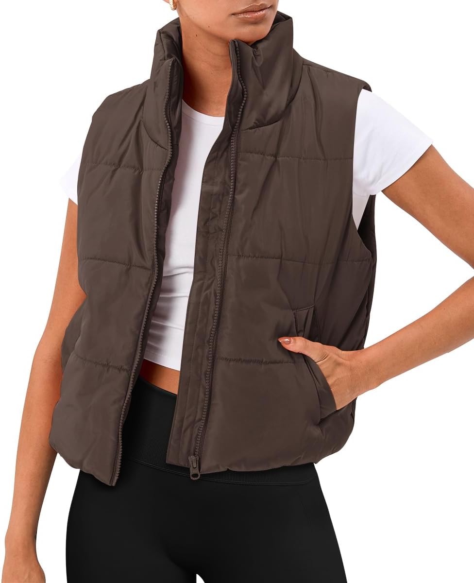 AUTOMET Puffer Vest for Women - Stylish Sleeveless Winter Wear