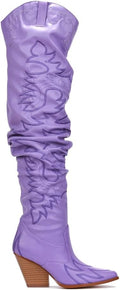 Women's Over The Knee Cowboy Cowgirl Boots - Chunky Block Heel