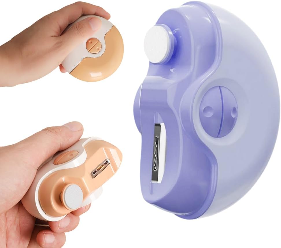 2 in 1 Electric Polishing Nail Clippers for Easy Grooming