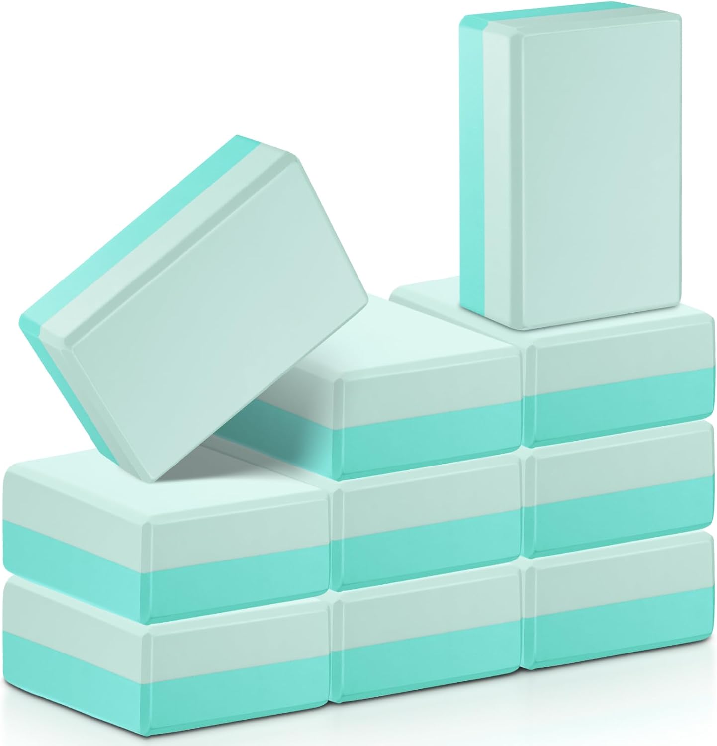 Premium Green Yoga Blocks Set x10 - Improve Stability