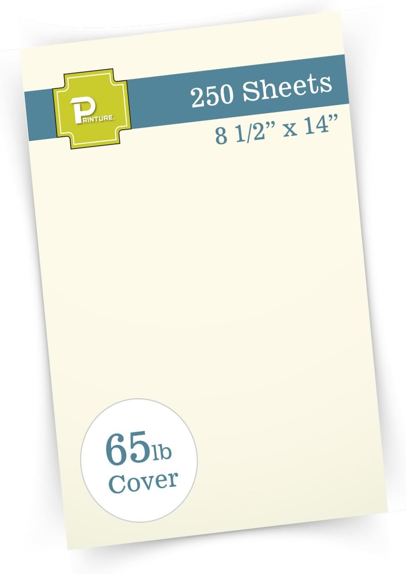 Printure Natural Cream Legal Size Cardstock for Menus and More