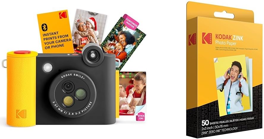 KODAK Smile+ 2-in-1 Digital Instant Print Camera & Printer