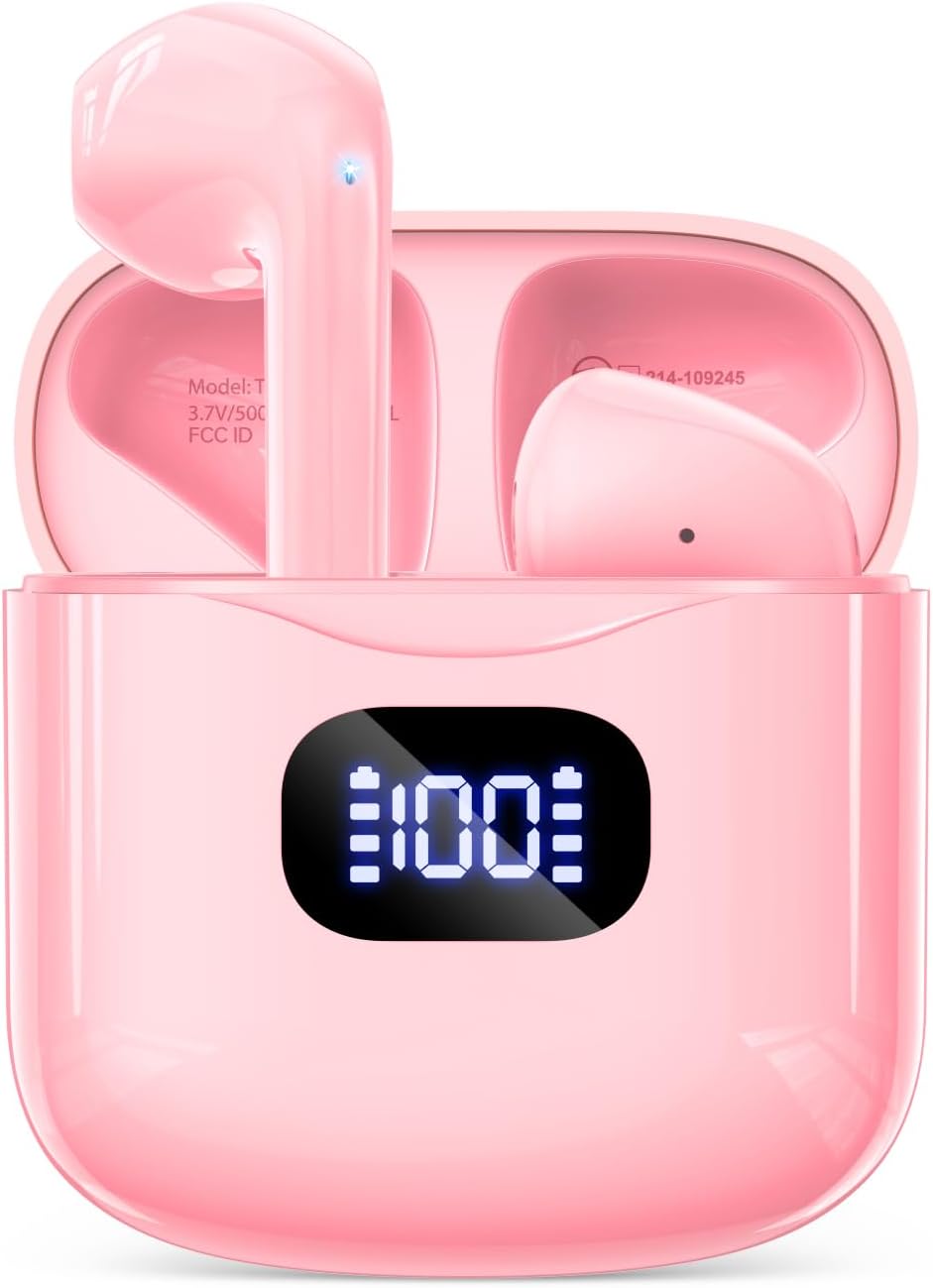 KTGEE Wireless Earbuds: 40Hrs Playback, Waterproof, Mic - Sports Ready!