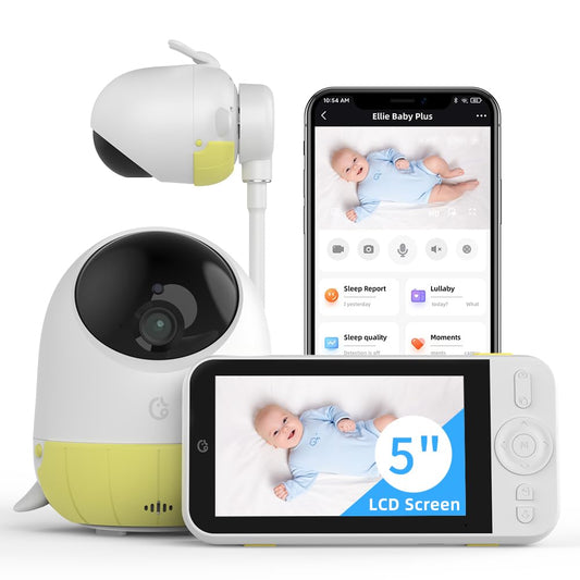 Ellie Baby Plus: 2.5K FHD Monitor - Face Alert, Night Vision