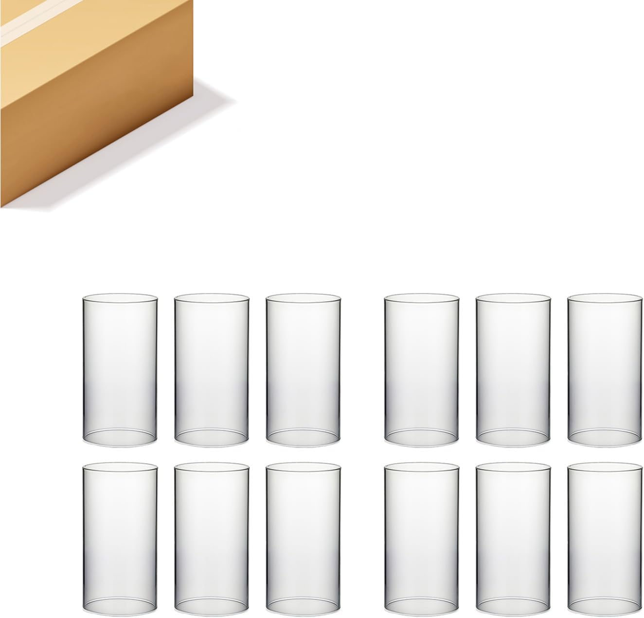 Clear Glass Hurricane Candle Holder Sleeve for Elegant Events