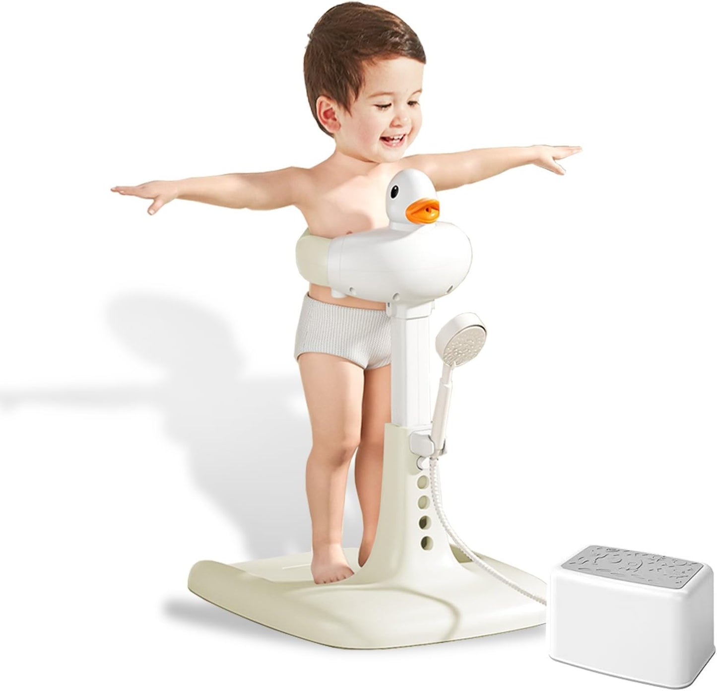 Adjustable Height Baby Shower Stand with Anti-Slip Base Support