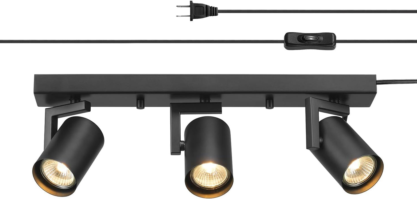 GLOBE Electric 17in 3-Light Plug-in Track Lighting for Home