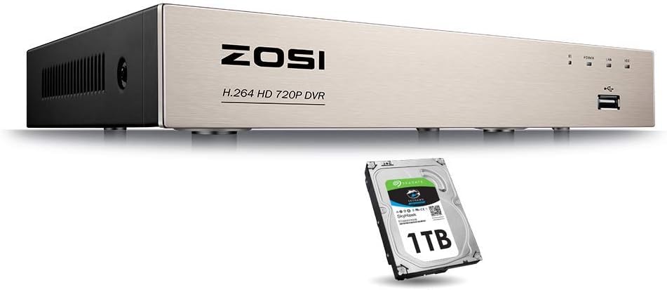 ZOSI H.265+ 8CH 5MP Lite 4-in-1 DVR for Security Cameras