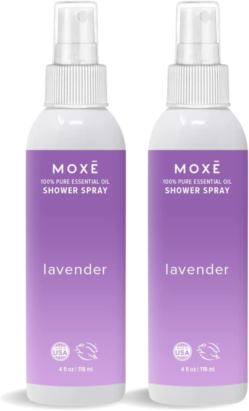 MOXE Lavender Oil Shower Mist for Relaxation and Aromatherapy