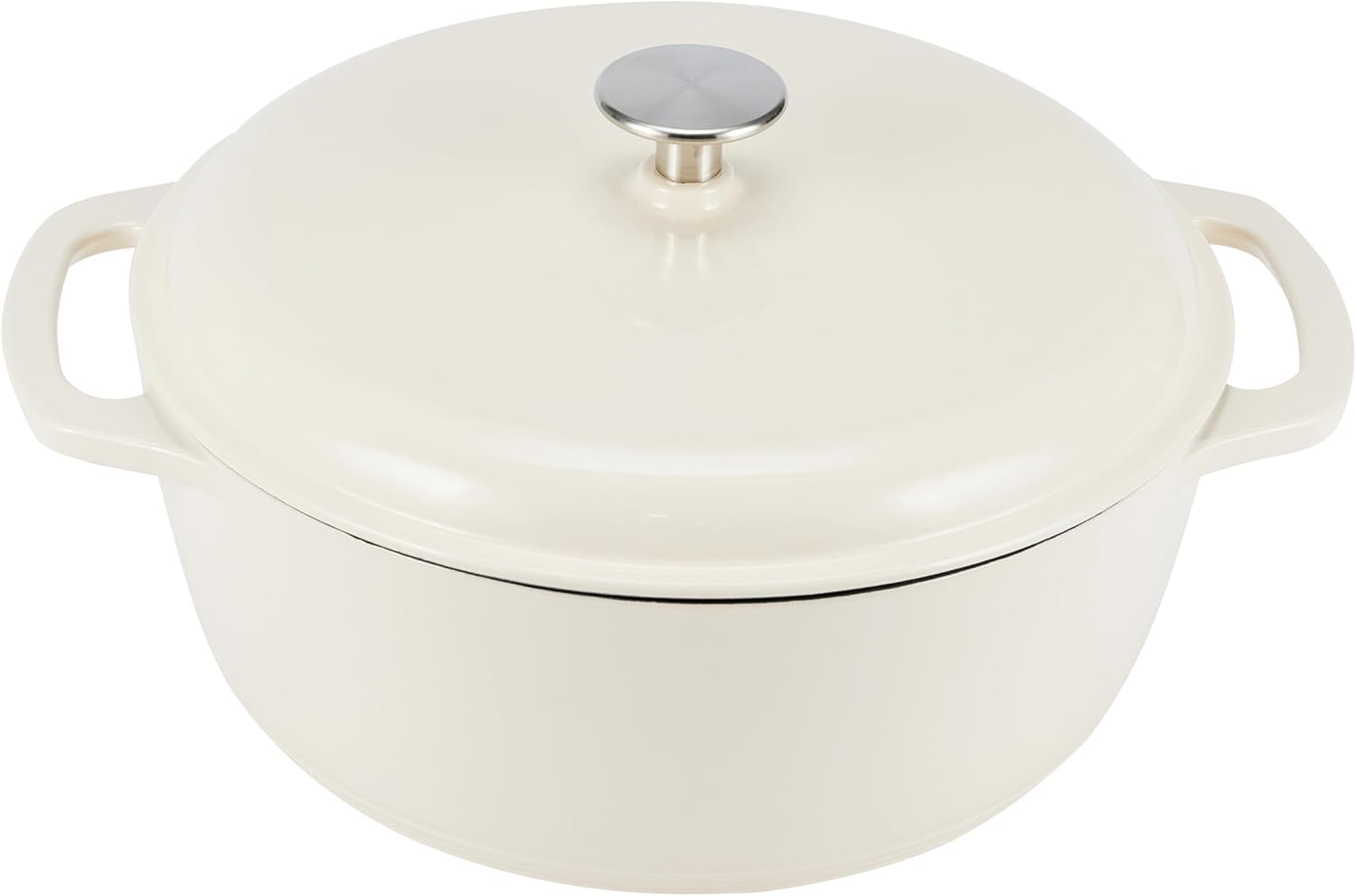 Enameled Cast Iron Dutch Oven Pot with Lid, 7.3-Quart Size
