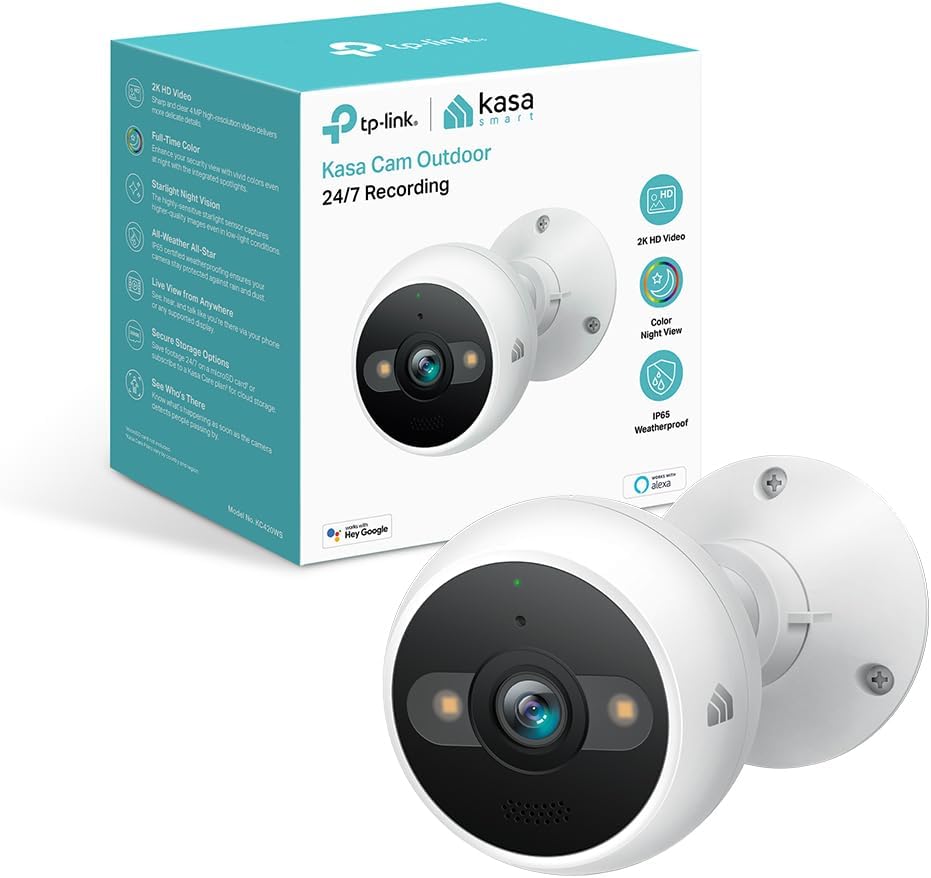 Kasa Smart 2K QHD Outdoor Security Camera with Night Vision