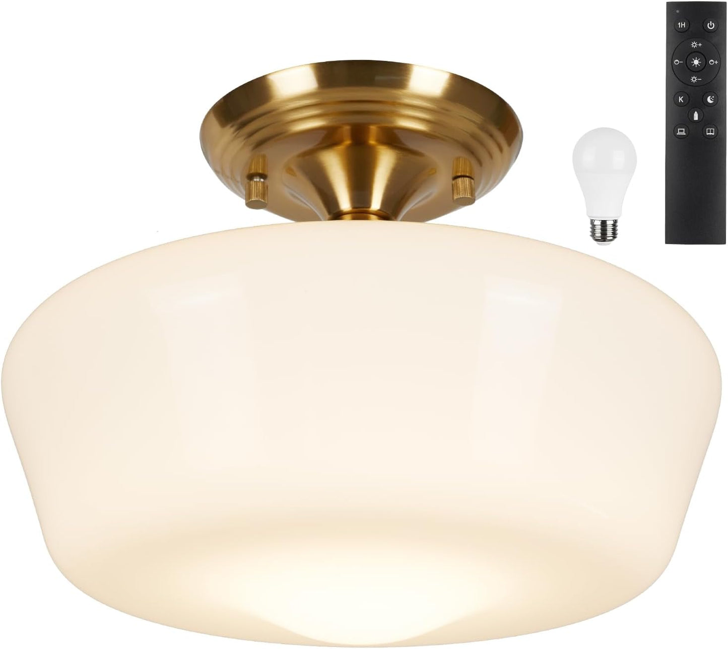Schoolhouse Style Semi Flush Mount Ceiling Light for Modern Homes
