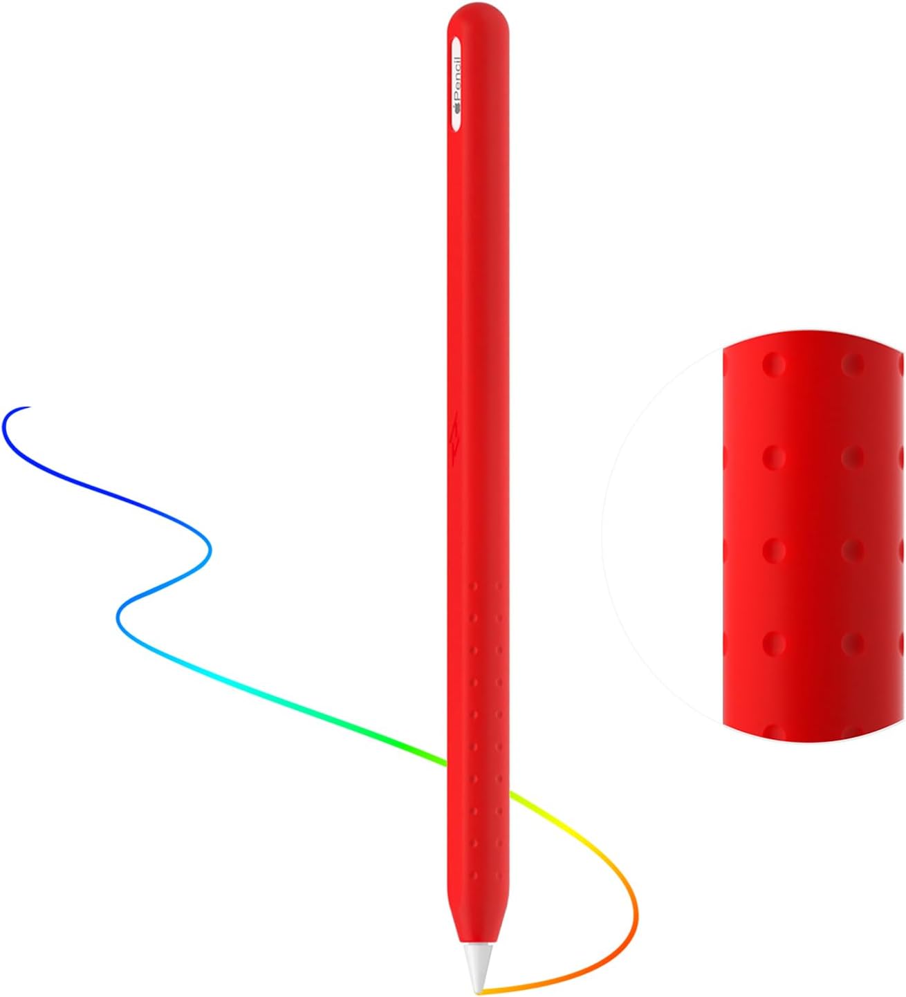 Soft Silicone Grip for Apple Pencil - Red