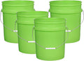 5 Gallon Food Grade Bucket (Pack of 4, Lime) - Made in USA