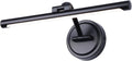 Hardwired 15.7 in 7W Black Picture Light - Dimmable Warm White