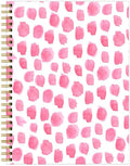 Spiral Journal Notebook for Women A5 Pink Leopard Dots - 120 Pages