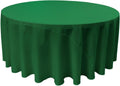 LA Linen Polyester Poplin Round Tablecloth 132-In, Emerald Green