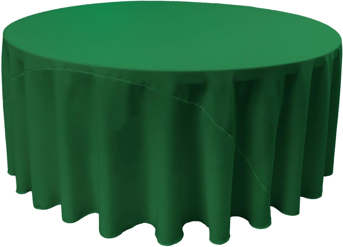 132-Inch Emerald Green Polyester Poplin Round Tablecloth Review