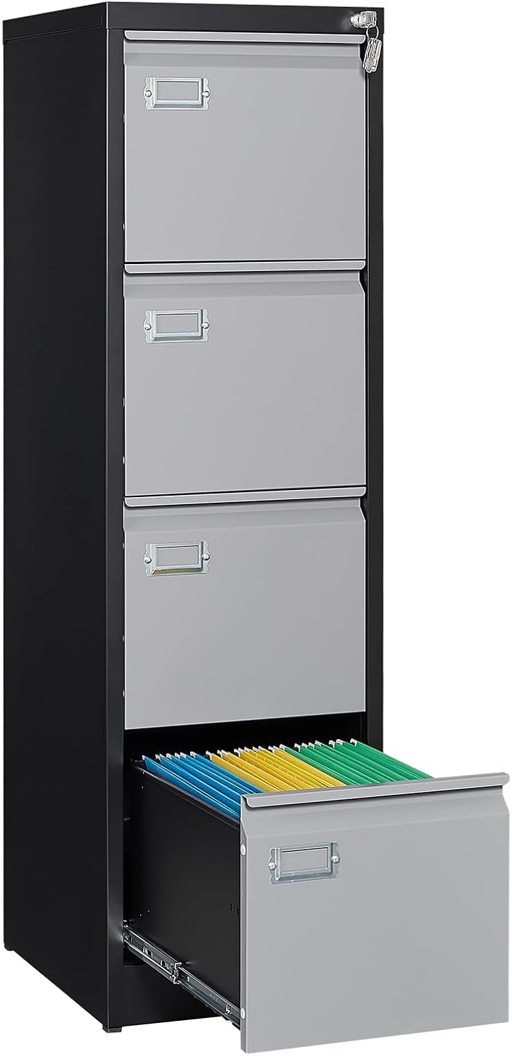 SISESOL 4 Drawer Vertical File Cabinet for Home Office Storage