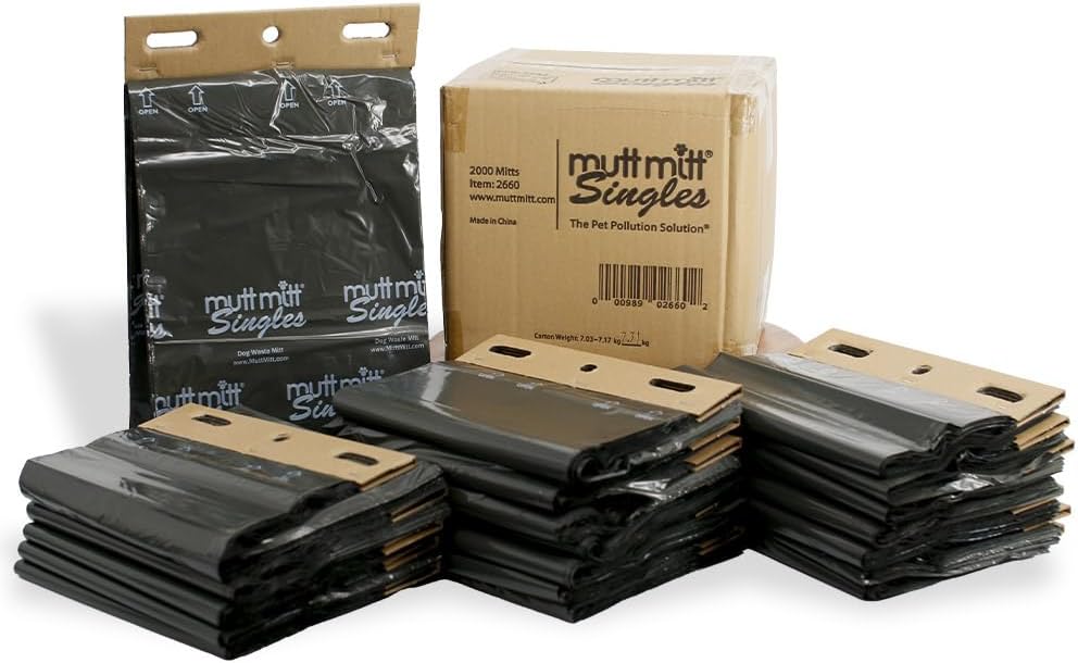 Mutt Mitt Singles Dog Waste Bags - Strong, Leakproof, Great Value