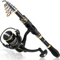 PLUSINNO Telescopic Fishing Rod and Reel Combo - Portable Travel Kit