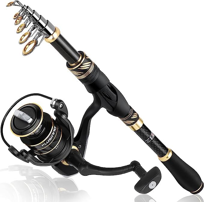 PLUSINNO Fishing Pole and Reel Combo for All Fishing Adventures