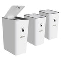 Small Press-Top Trash Can 4 Gallon 2-Pack - Compact Odor Control