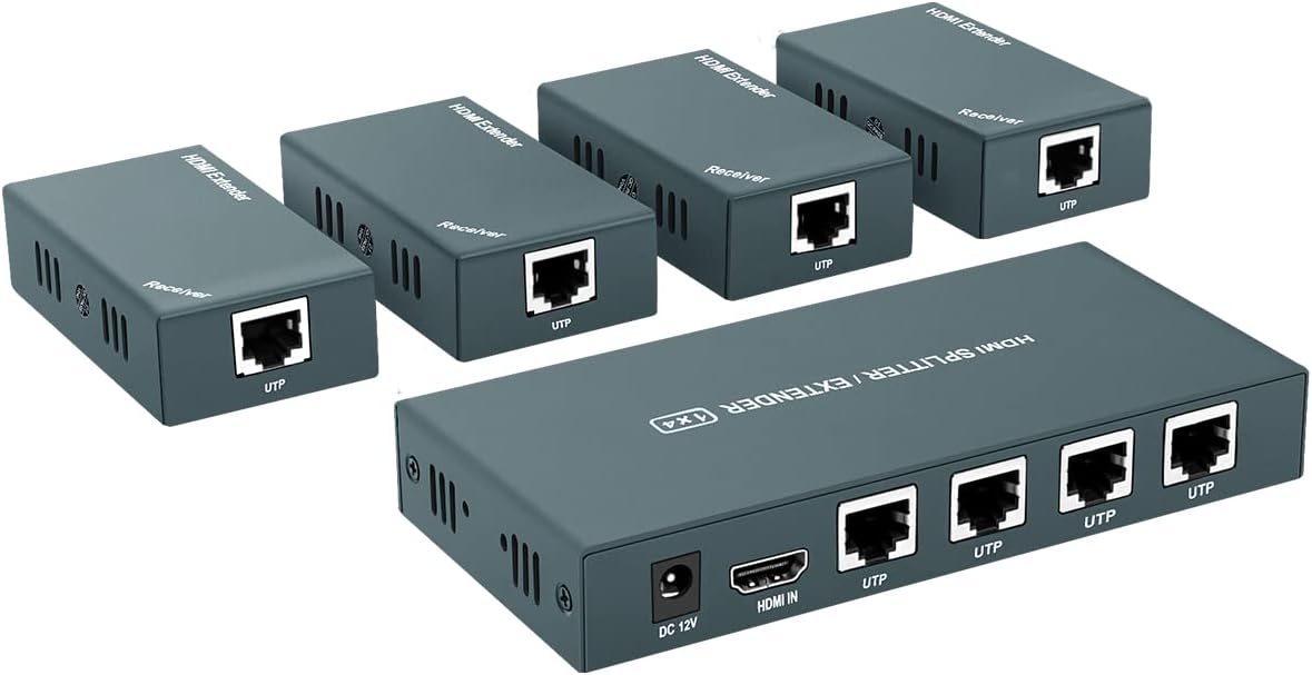 AAO HDMI Extender Splitter 1x4 for 1080P@60Hz Transmission