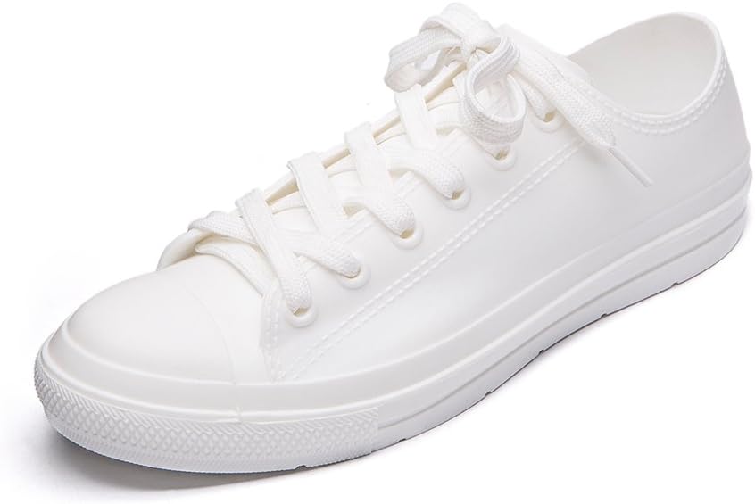 DKSUKO Women's Rain Boots: Waterproof High Top Lace Up Shoes