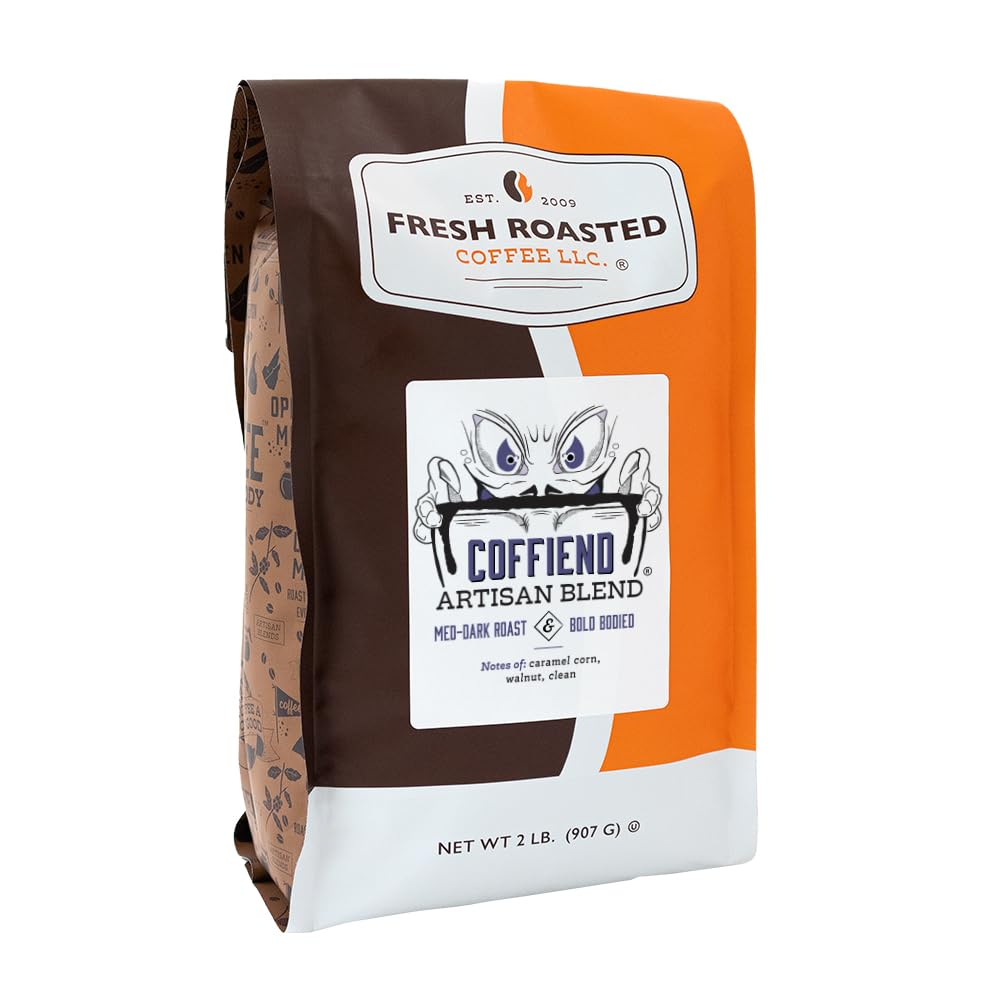Fresh Roasted Coffee Coffiend 2 lb Whole Bean Medium-Dark Roast
