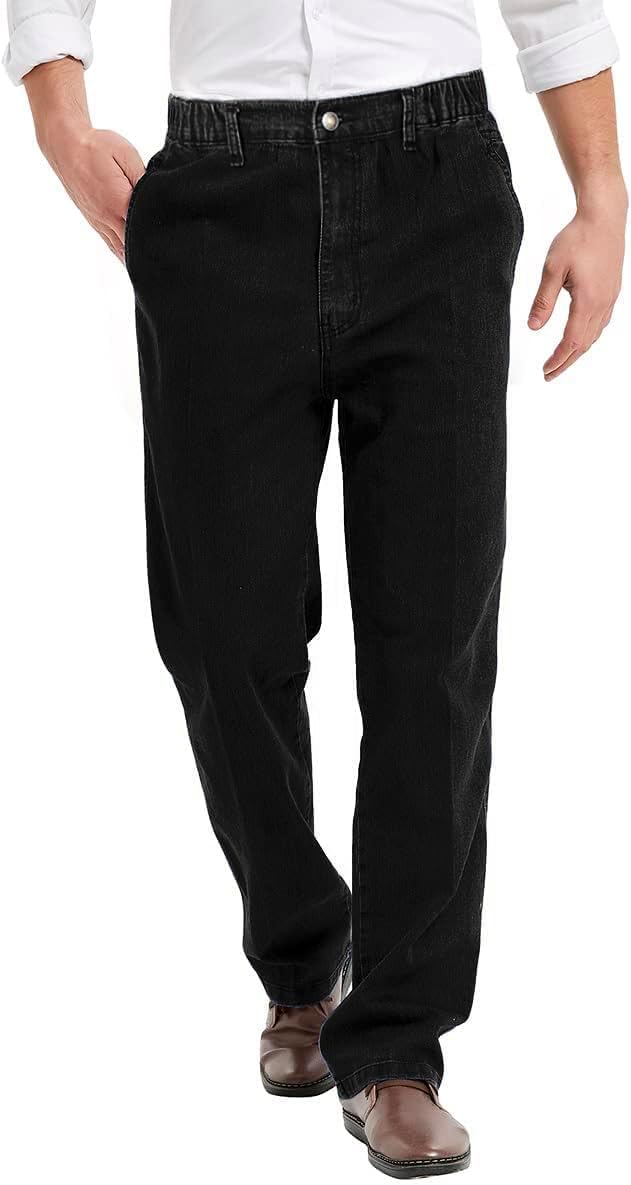IDEALSANXUN Mens Elastic Waist Jeans for Comfort and Style