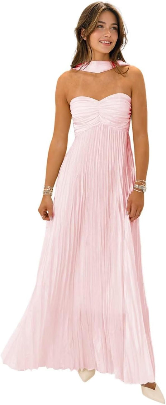 Strapless Bridesmaid Dresses for Women with Scarf - 2025 Style