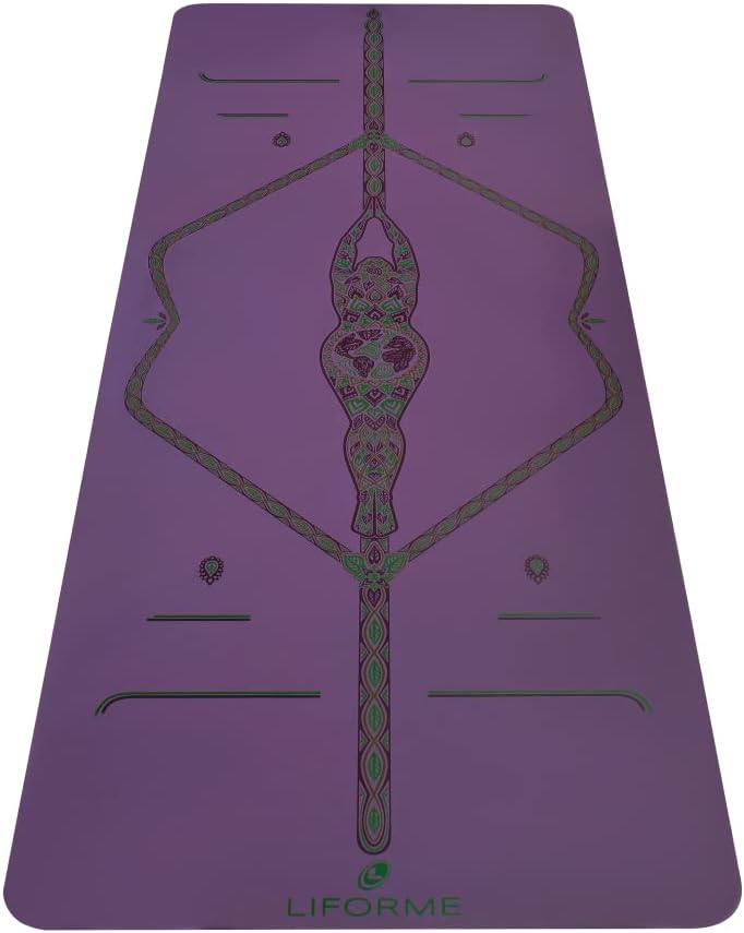 Liforme Yoga Mat Set - Free Bag, Patented Alignment, Non-Slip Grip
