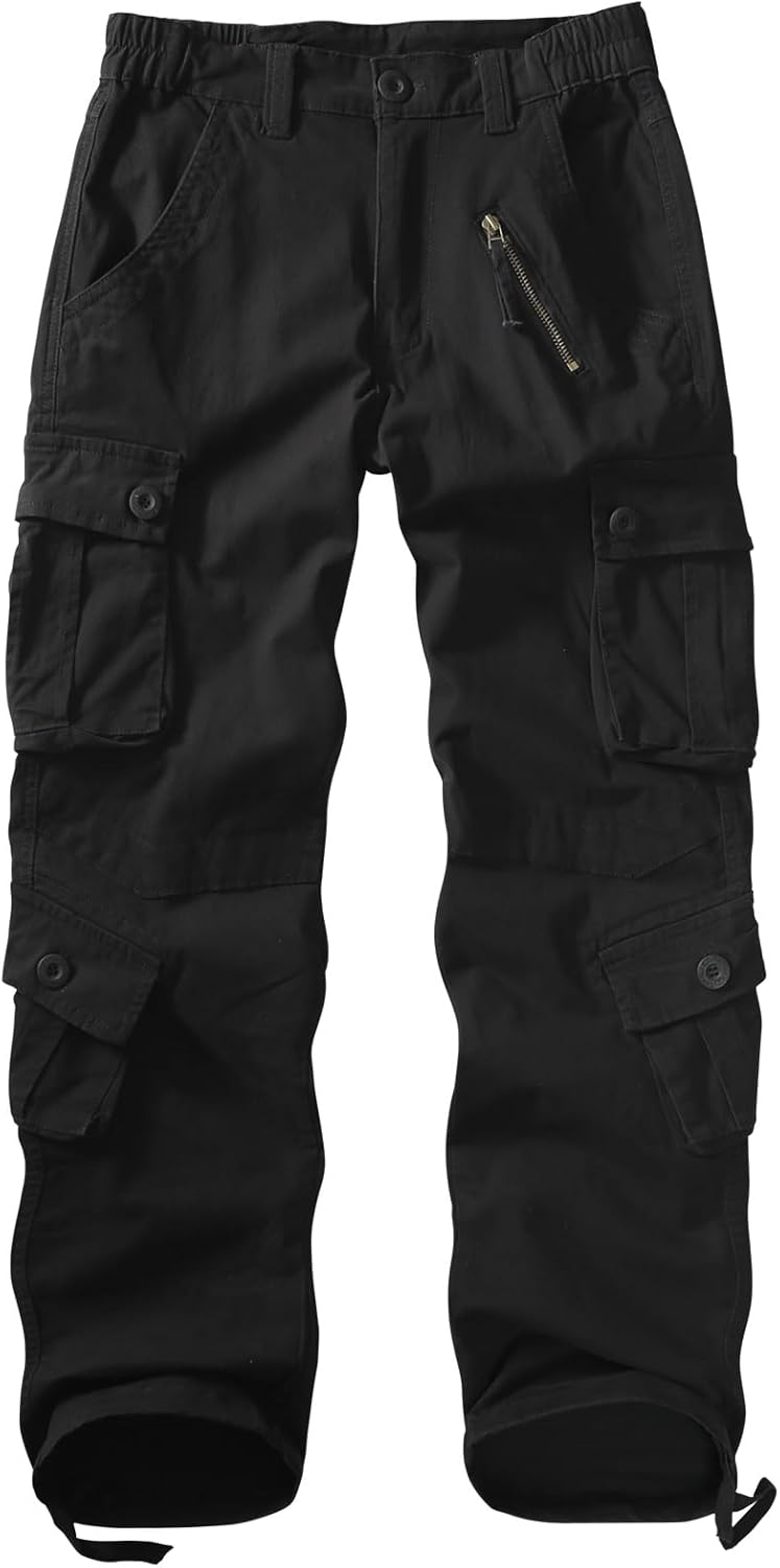 Women's Cotton Casual Military Cargo Combat Work Pants with 8 Pockets