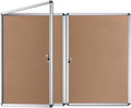 VIZ-PRO Tamperproof Lockable Cork Noticeboard 36x24 in Pack of 2