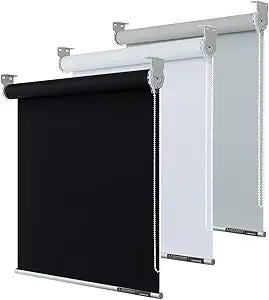 LINKCOO 100% Blackout Roller Window Shades for Home and Office