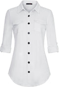 Womens Soft Stretchy Knit Plaid Shirt - Comfortable Everyday Layer not