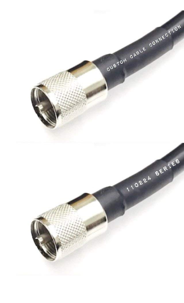 100 Foot UHF PL259 Male to Male LMR400 Low Loss Coax Cable