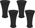 4 Pcs Black Round Cocktail Table Covers