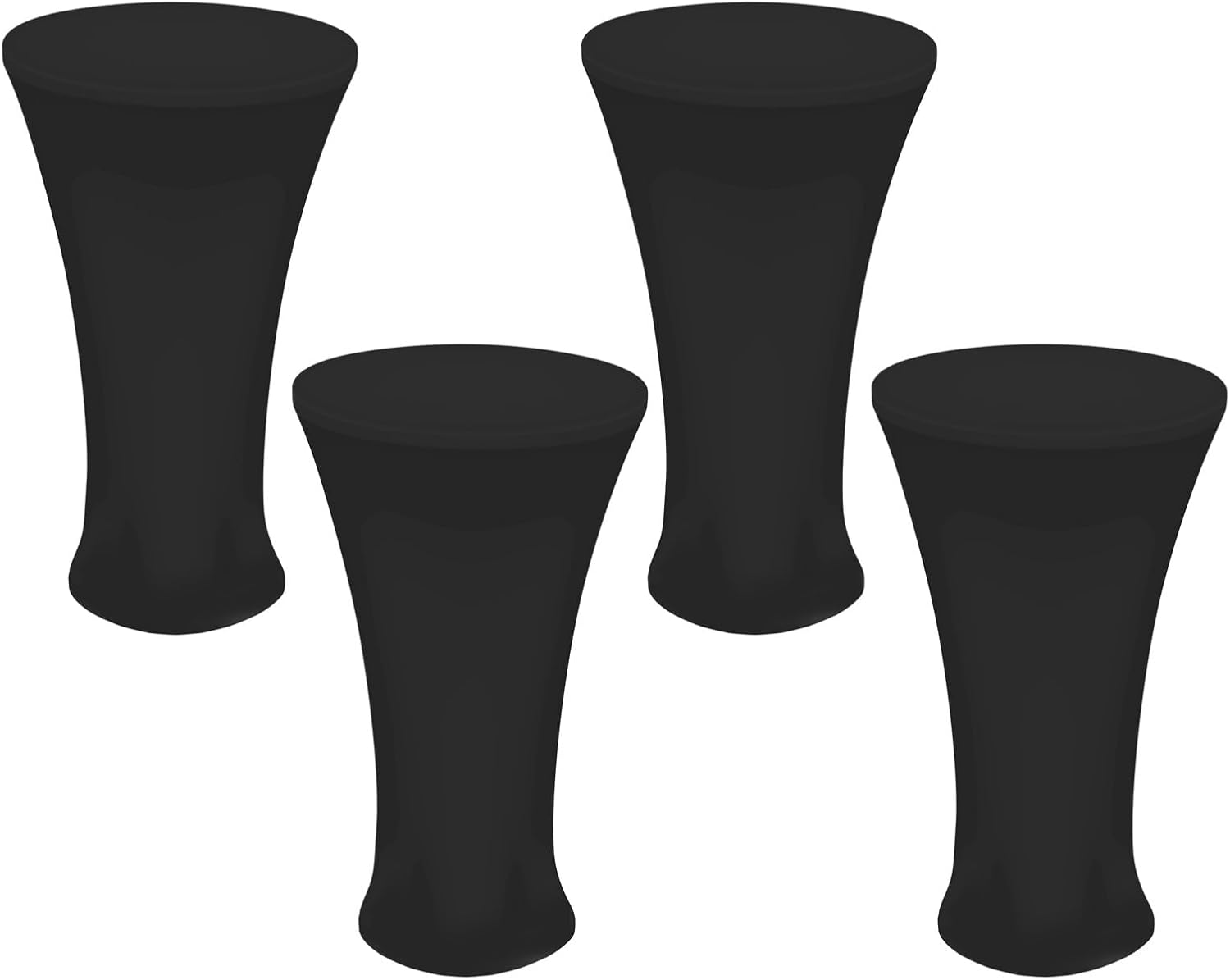4 Pcs Black Round Cocktail Table Covers
