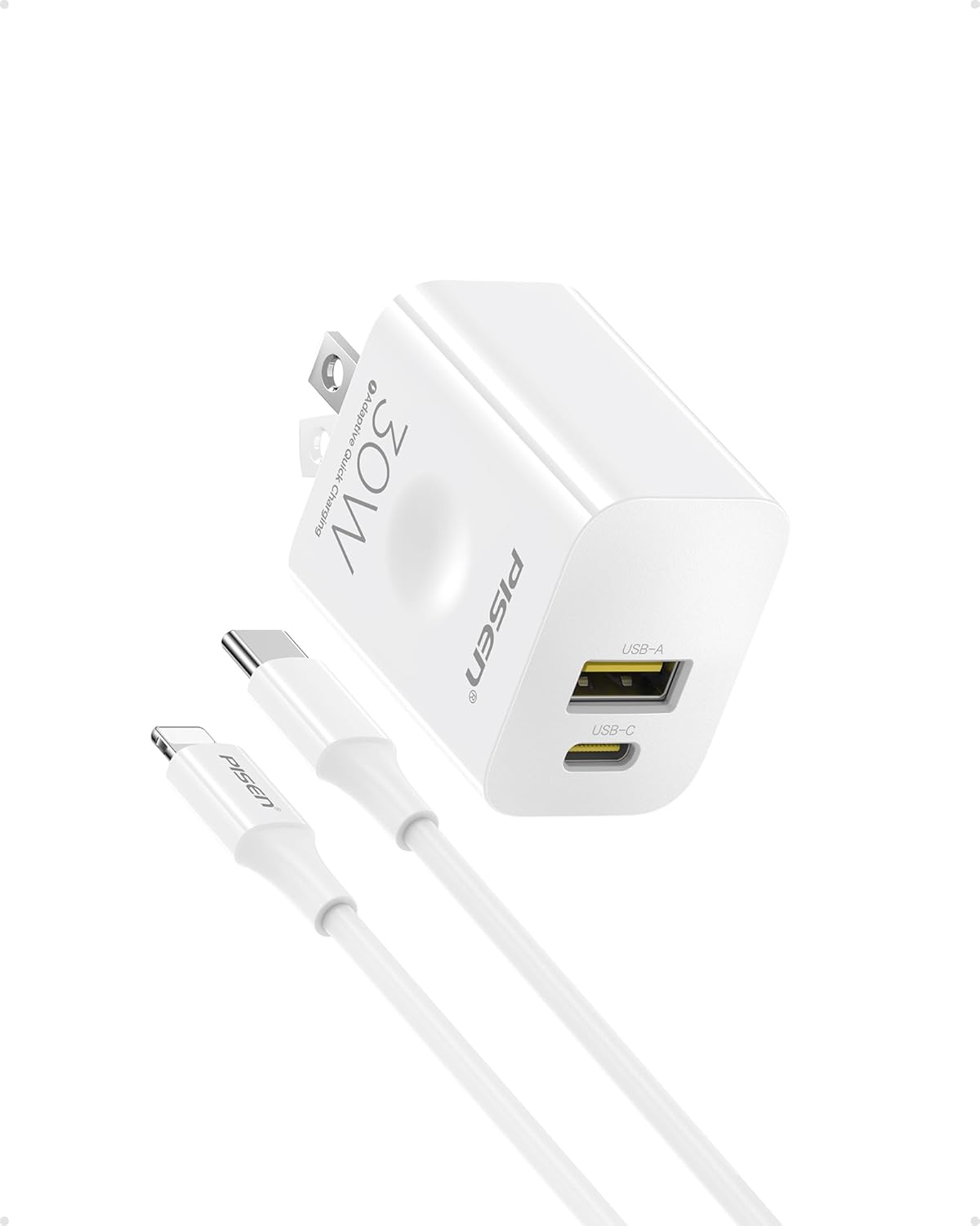 Ultra-Fast Dual Port 30W USB C Charger - Charge Two Devices Simultaneously!