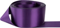 Ribbon Bazaar Double Faced Satin Ribbon 4in Plum - Premium Gloss