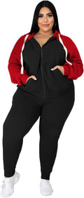 YeGine Womens Plus Size Two Piece Sweatsuit Set - Comfortable Daily