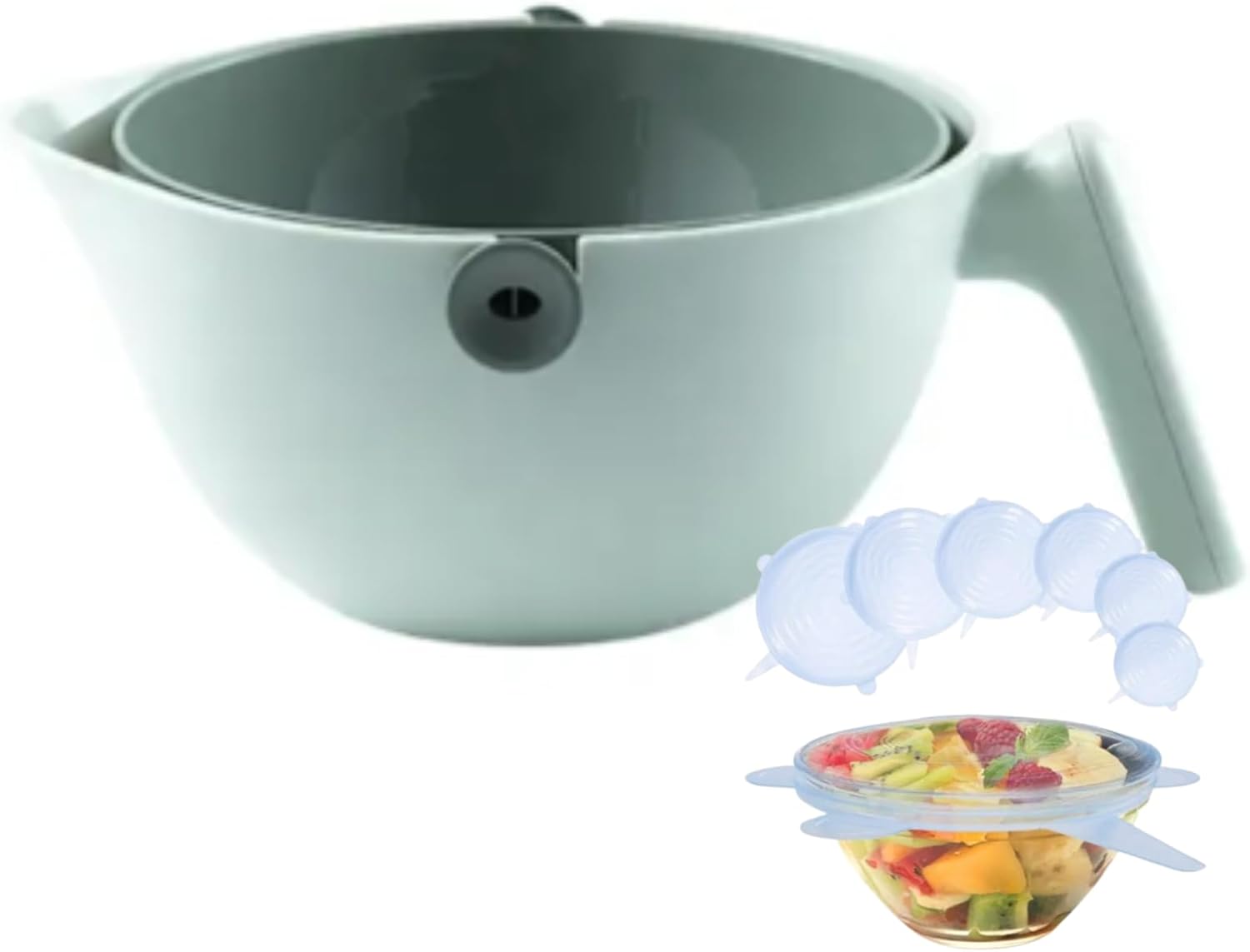 SILICONE LID COLANDER SET
