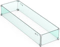 Skyflame Linear Fire Pit Wind Guard 40.5in x 12.5in - Clear Tempered