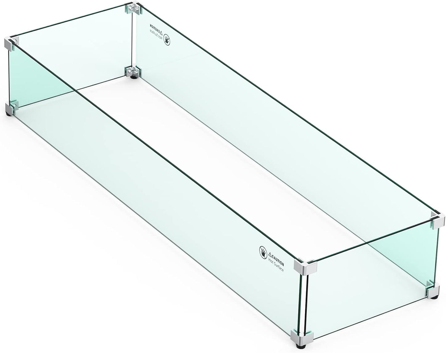 Skyflame Linear Fire Pit Wind Guard for Safety and Style