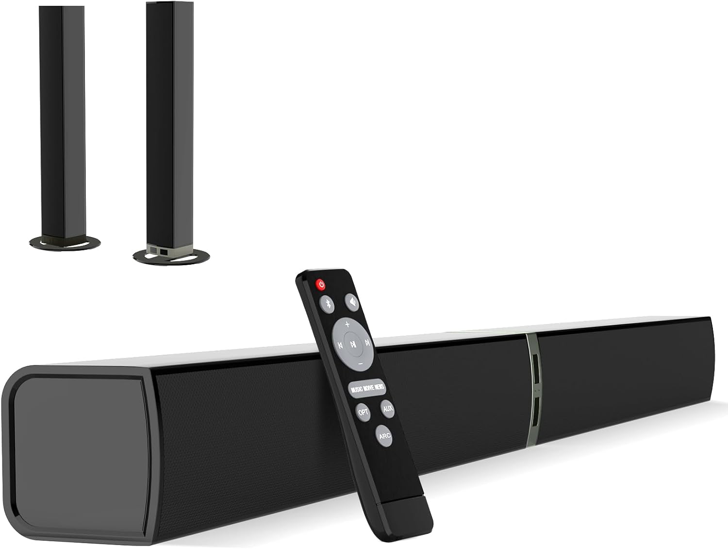 80W Bluetooth Soundbar: Deep Bass Home Theater